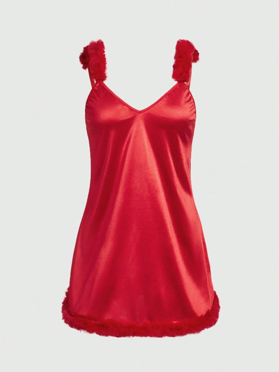 13548 1t-007 Vestido De Seda Con Borde Difuso Sexy 1 Pza