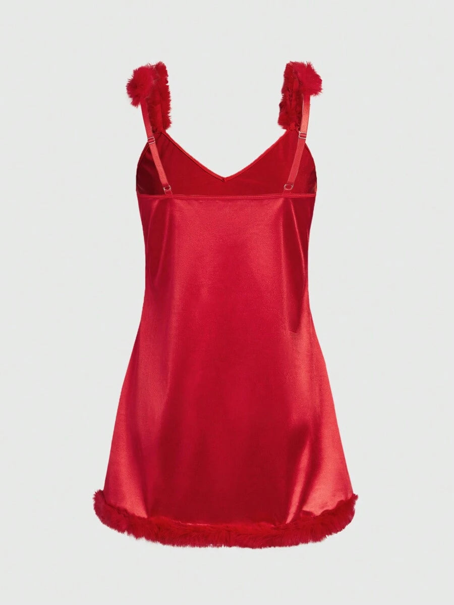 13548 1t-007 Vestido De Seda Con Borde Difuso Sexy 1 Pza