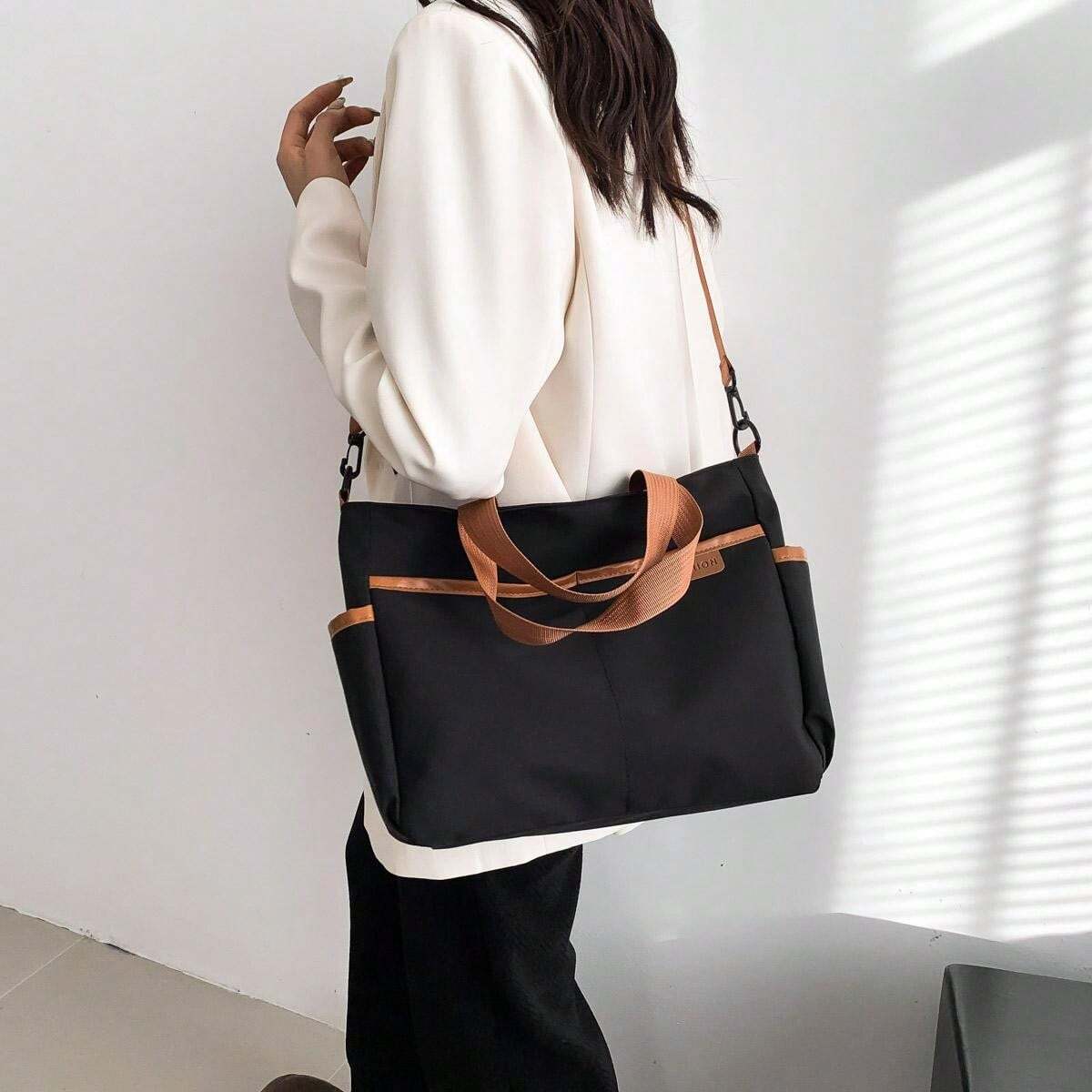 14695 1t-010 bolso de mano de mujer de estilo europeo y americano con bloques