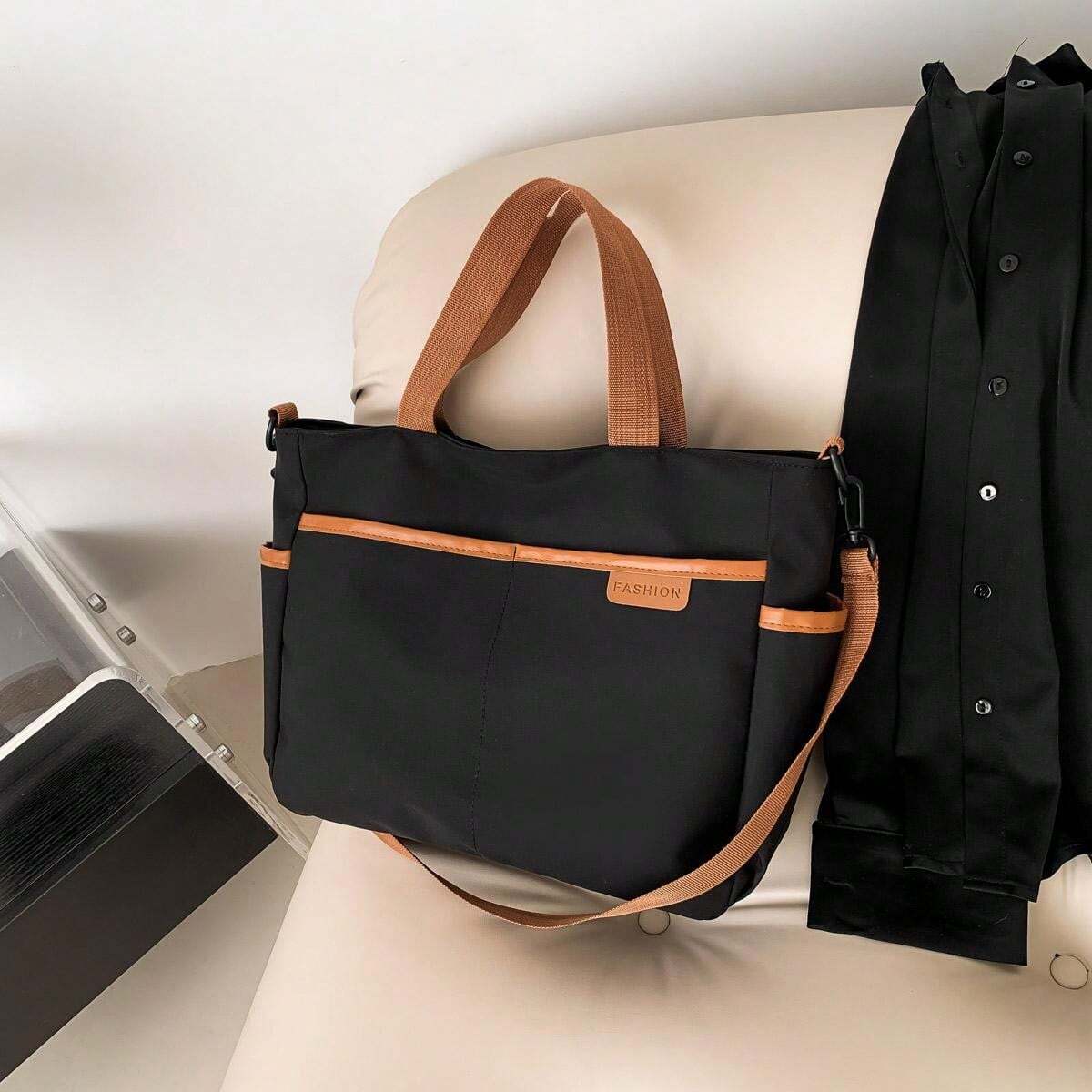 14940 1c-028 bolso de mano de estilo europeo y americano con bloques de color