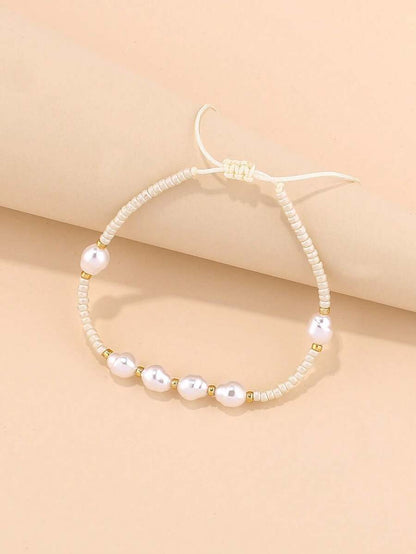 10924 01-b03-02 Una Pieza Pulsera Con Perlas