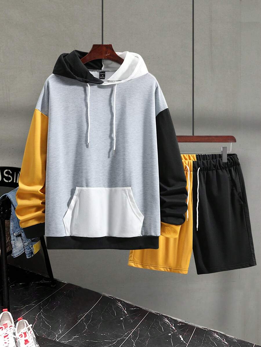 9915 2c-282 Conjunto De Pantalones Cortos Y Sudadera Con Capucha