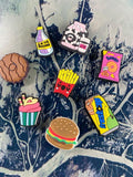 9641 b01-33 Pines 8 Piezas Cola Y Hamburguesa Con Temática De Dibujos Animados