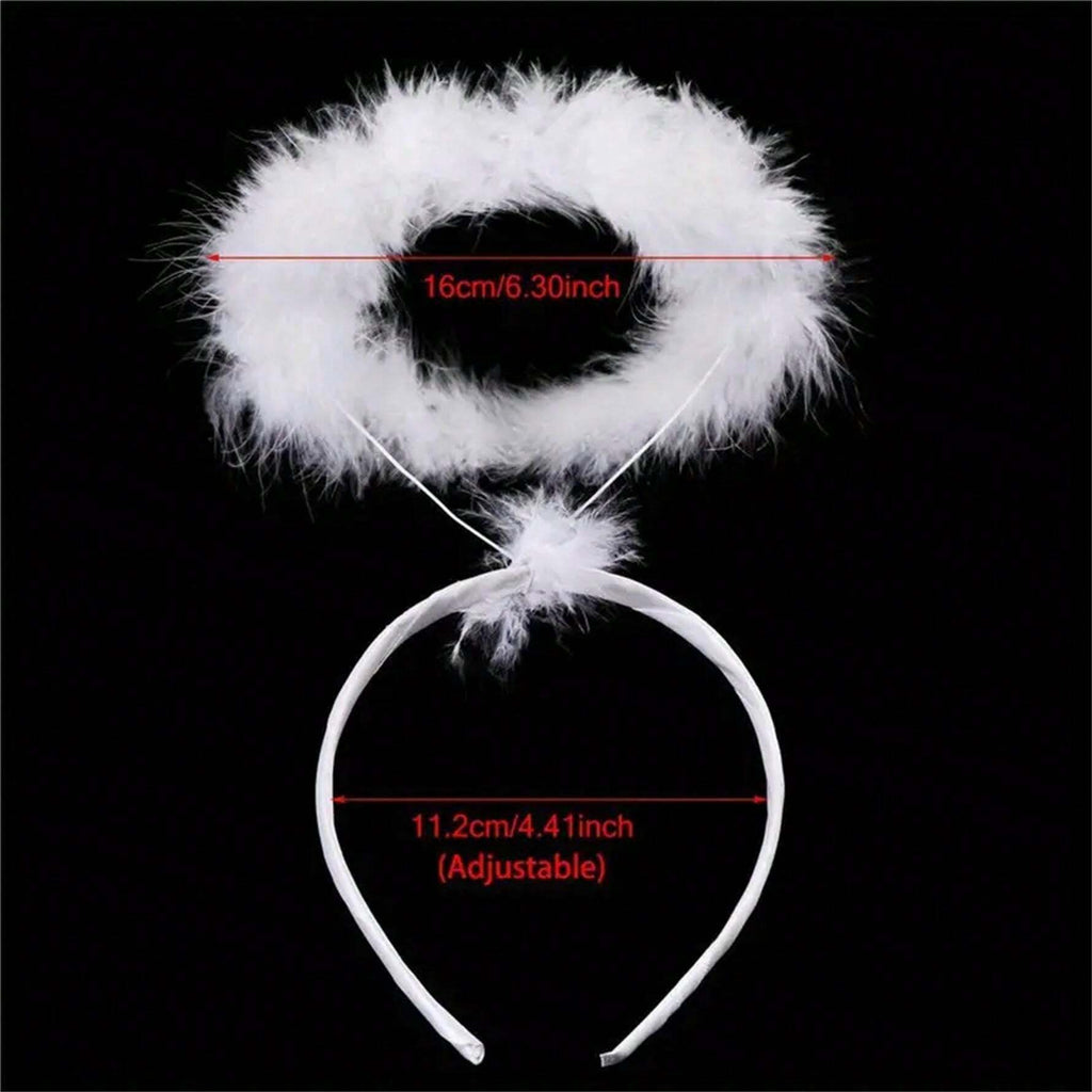 15024 1c-030 1 pieza Diadema elegante de halcón de ángel con plumas falsas