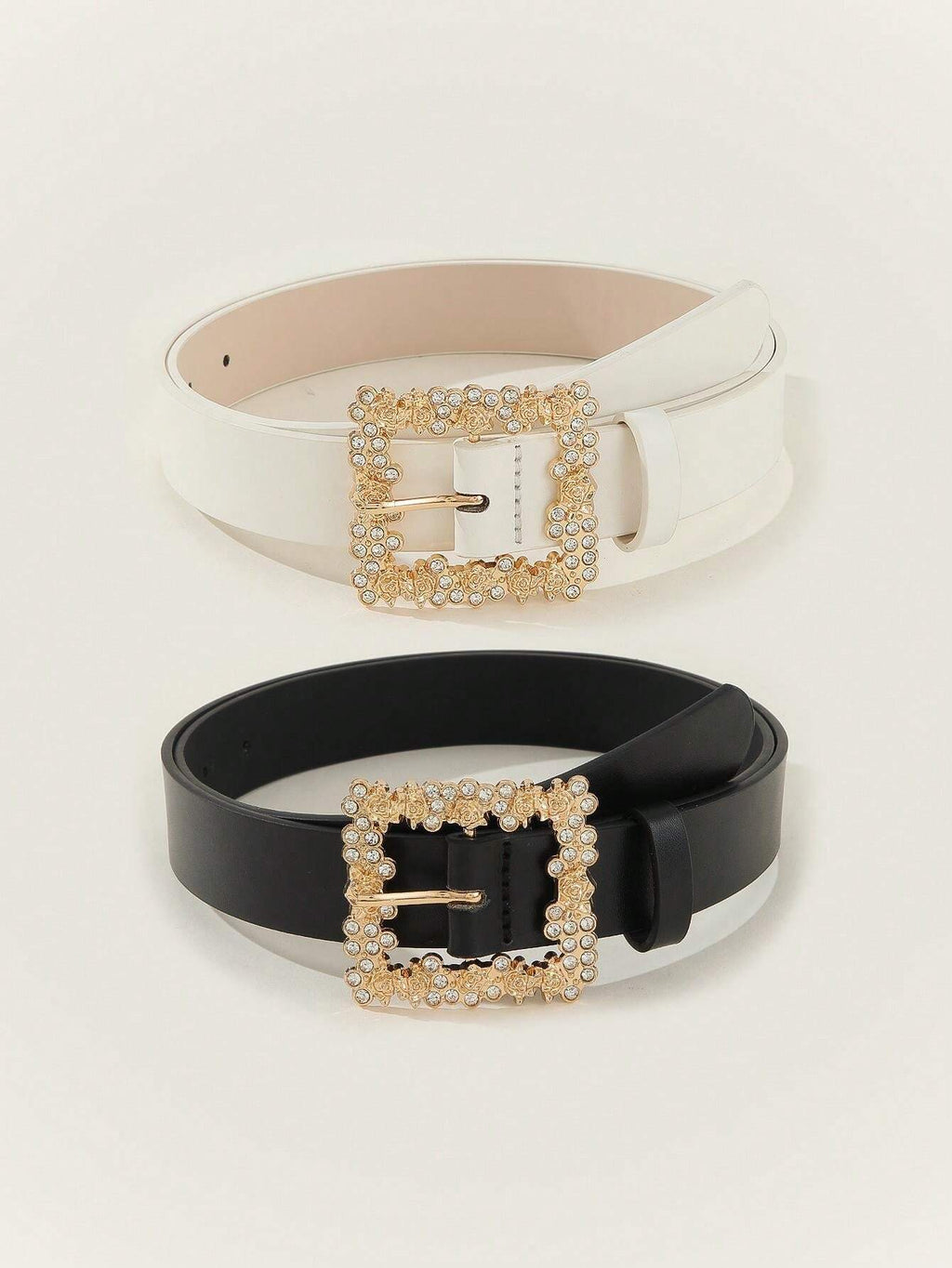 10209 a04-01 Cinturón De Hebilla De Estrás De Moda Para Mujeres