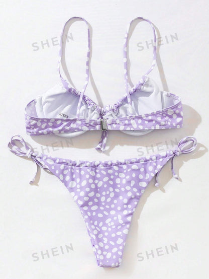 15465 2a-01-07 Bikini Puntos Blancos 2 Pzas