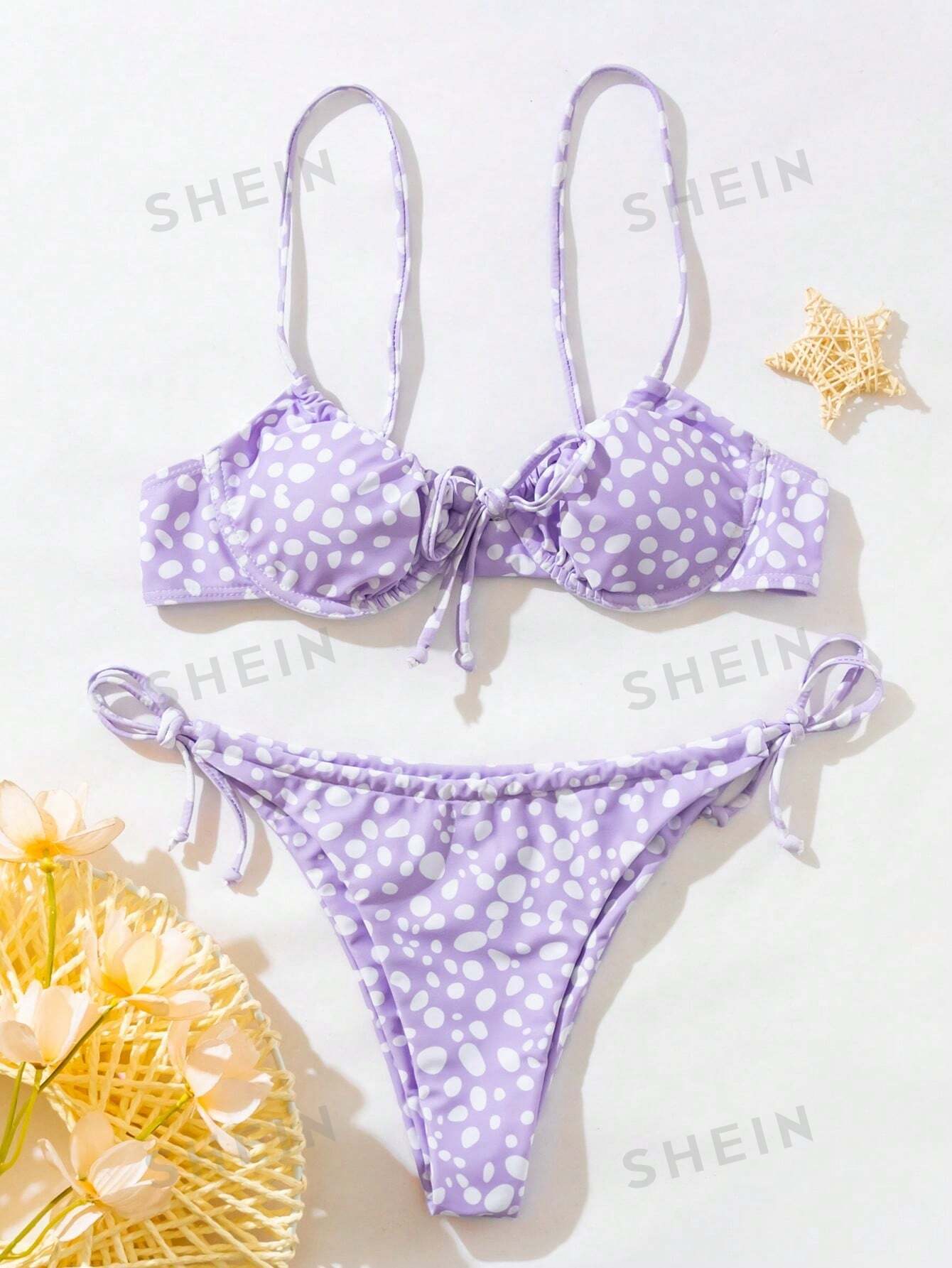 15465 2a-01-07 Bikini Puntos Blancos 2 Pzas