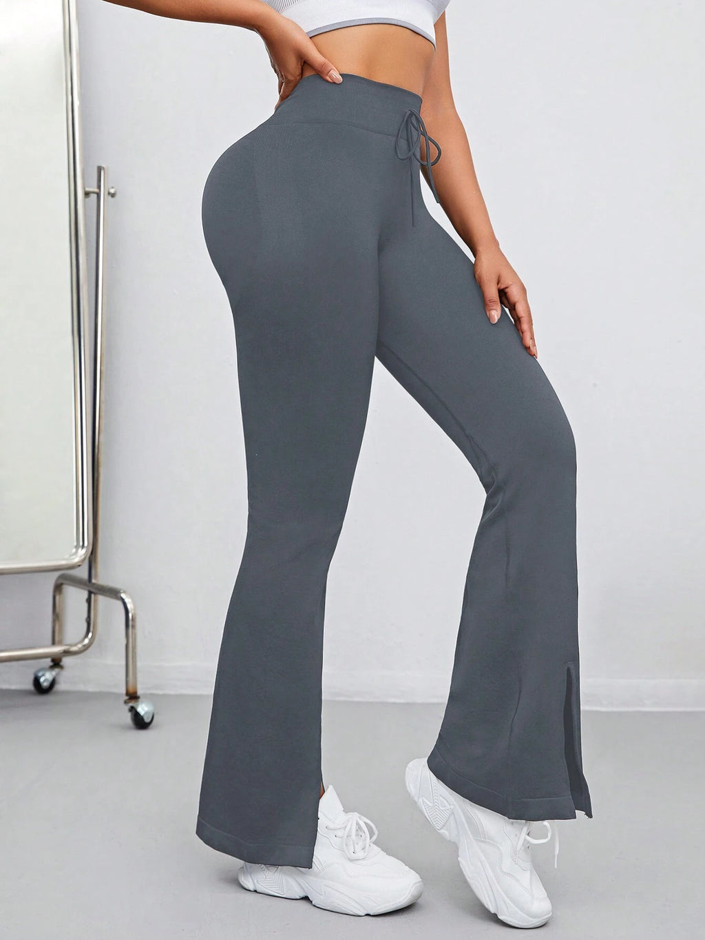 9552 1t-007 Pantalones Deportivos Con Piernas Divididas Para Mujeres