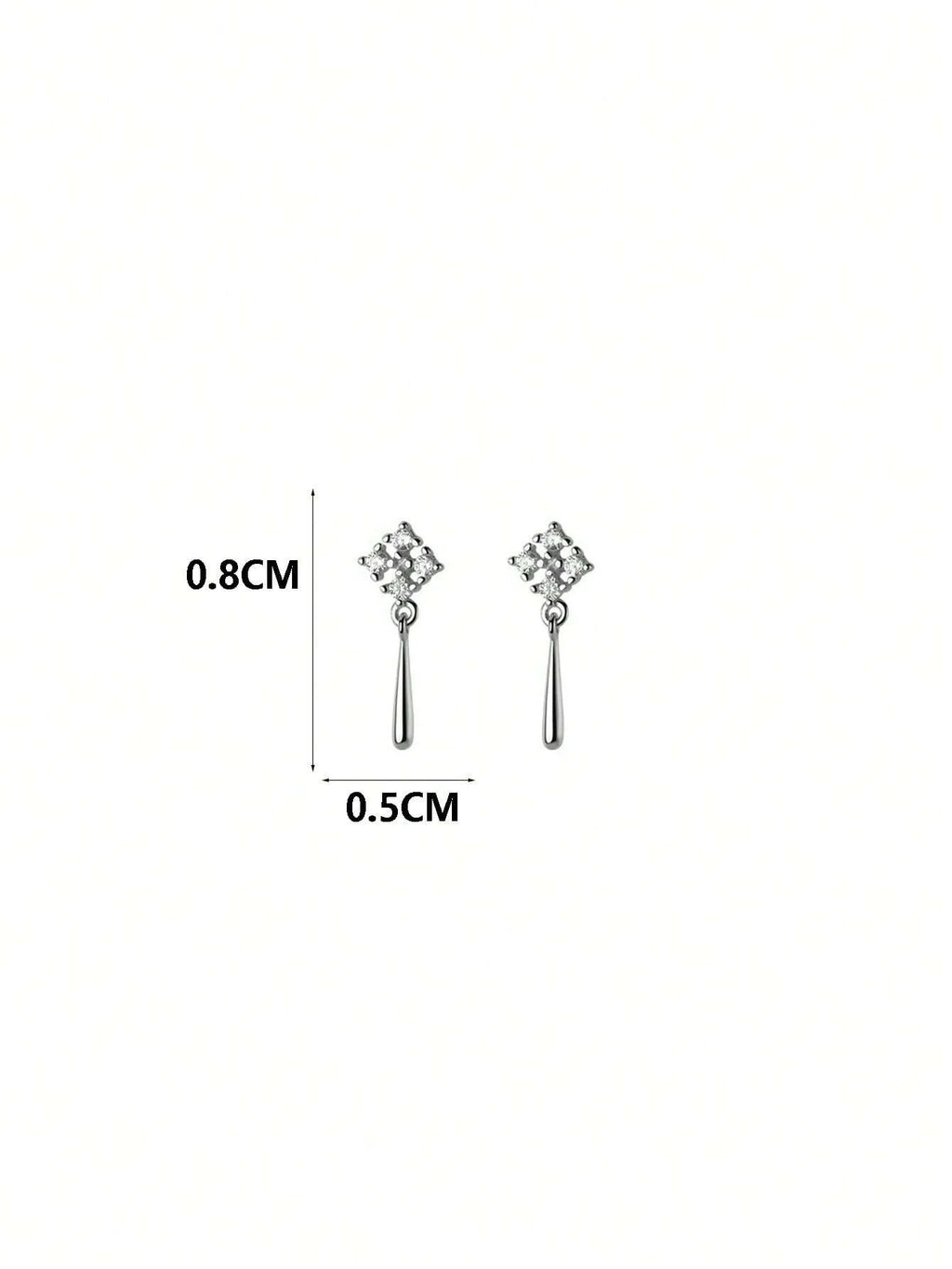 15102 1b-002 Aretes Cuadrados 2 Pzas
