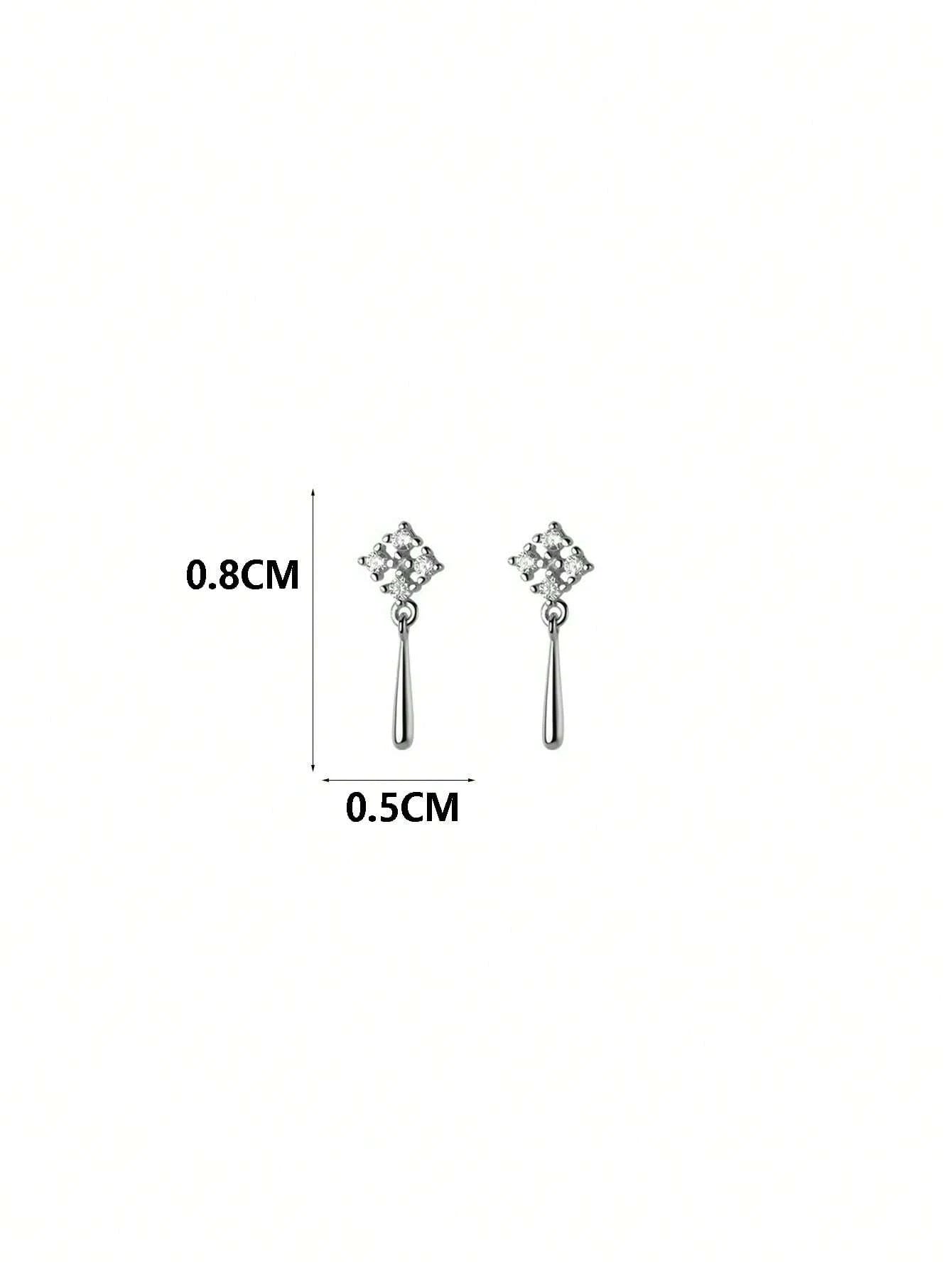 15102 1b-002 Aretes Cuadrados 2 Pzas