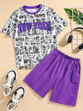 11866 2a-01-16 Conjunto Blanco/Morado Hombre 2 Pzas