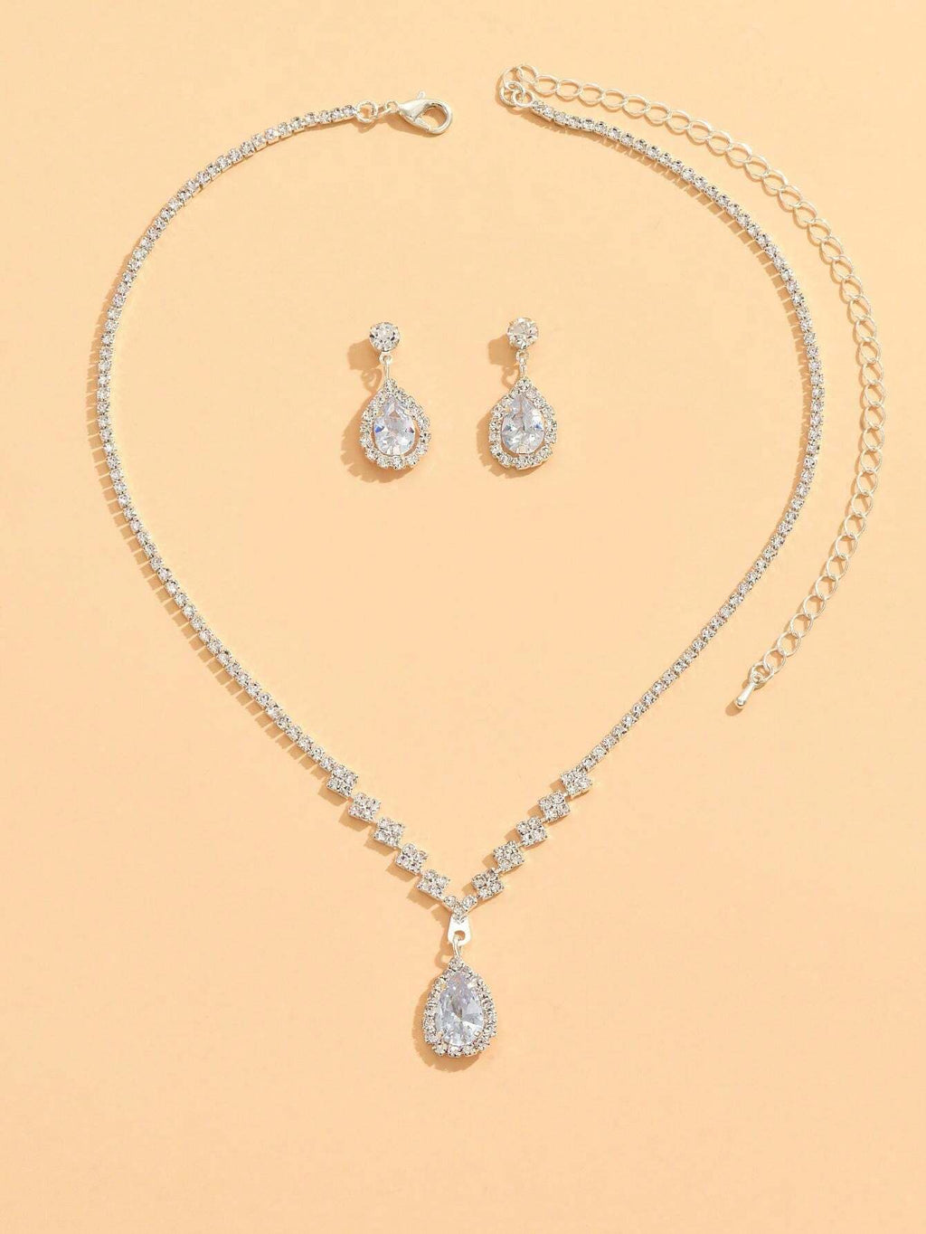 10049 b03-18 Conjunto De Joyas Collar Y Aretes