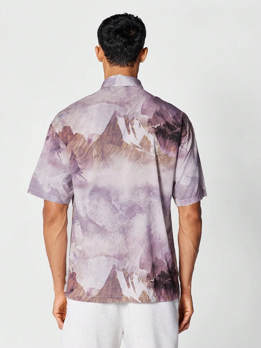 13801 1t-006 Camisa 1 PIEZA Con Botones Y Estampado Completo