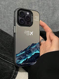 17446 2t-014 Funda de teléfono patrón montaña azul 1 Pza