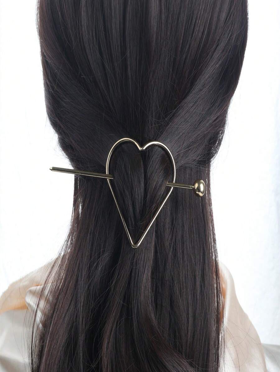 9957 b01-11 Pinza De Pelo En Forma De Corazón Simple Para Mujeres