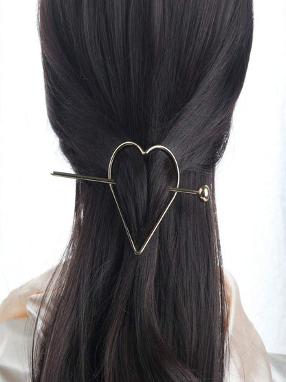 9957 b01-11 Pinza De Pelo En Forma De Corazón Simple Para Mujeres