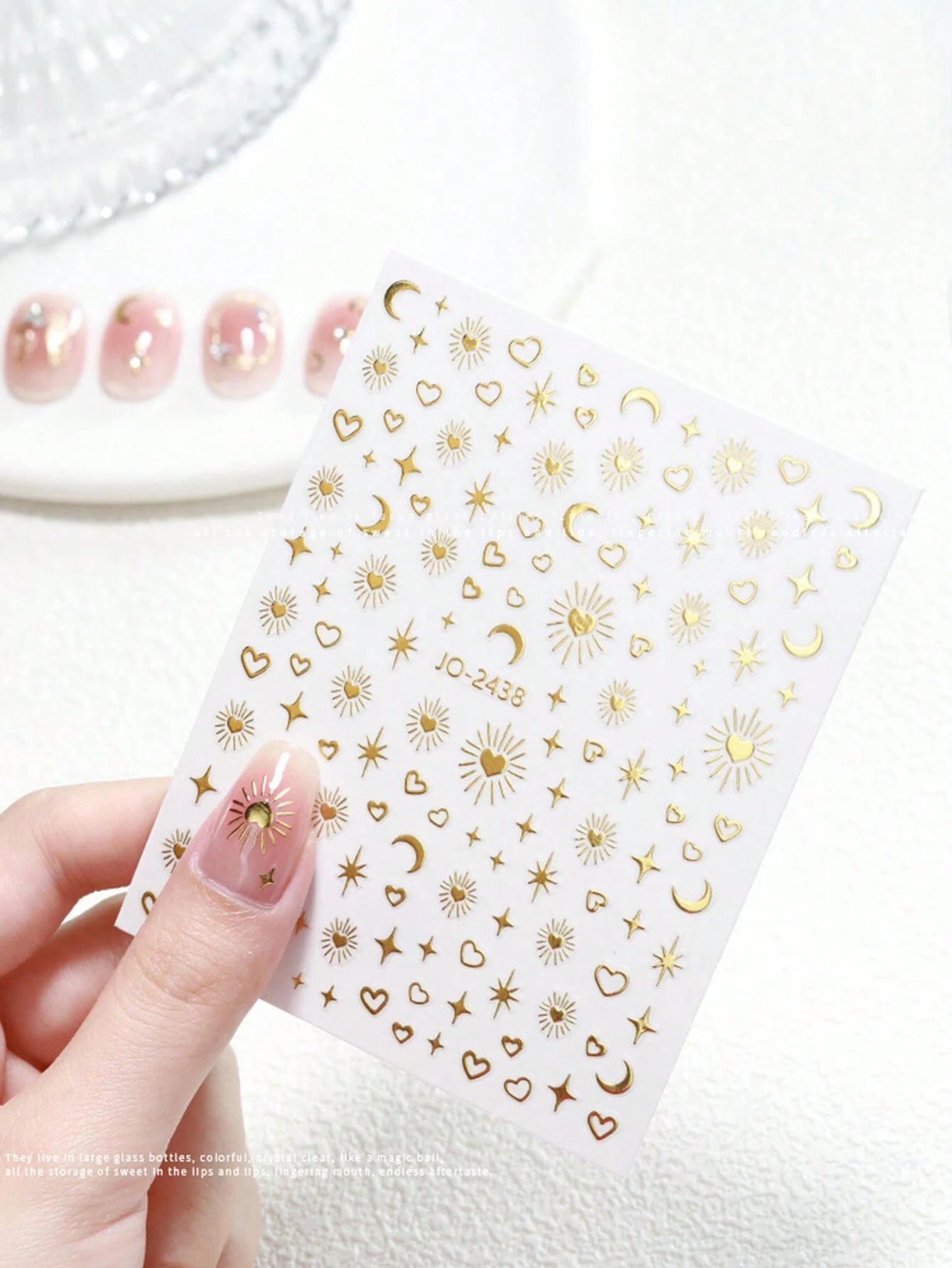 19081 1b-075 Pegatinas para arte de uñas con temática bohemia 2 Pzas