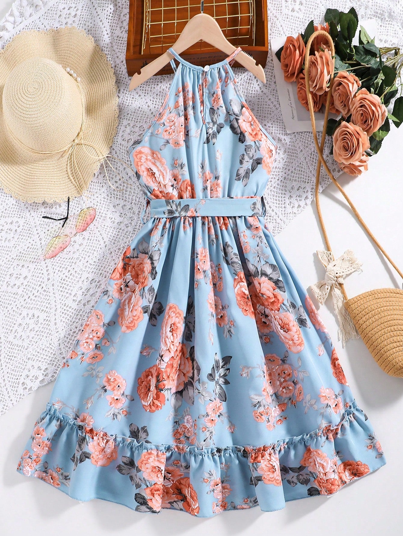 16037 2a-03-07 Vestido Diseño Floral 1 Pza