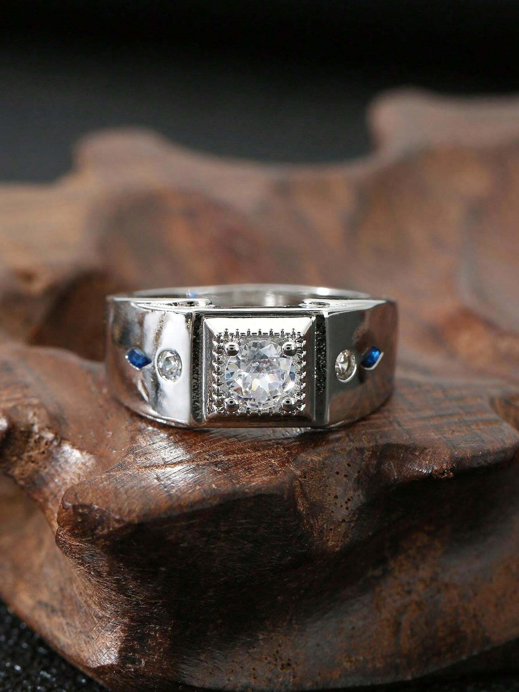 9496 1b-070 Anillo Blanco De Moda De Negocios Para Fiesta De Citas De Hombres