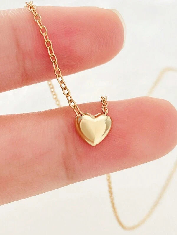 7951 b03-18 Una Pieza Collar De Colgante Simple Y Moderno Con Forma De Corazón