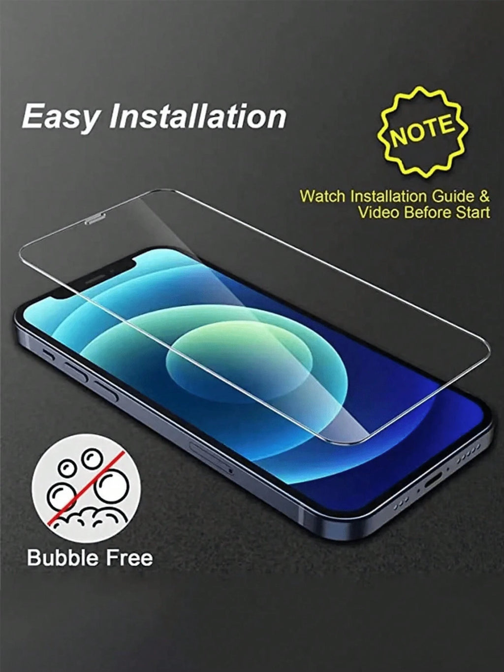 9169 2t-ProPa Vidrio templada resistente a los arañazos de 4 piezas compatible con iPhone