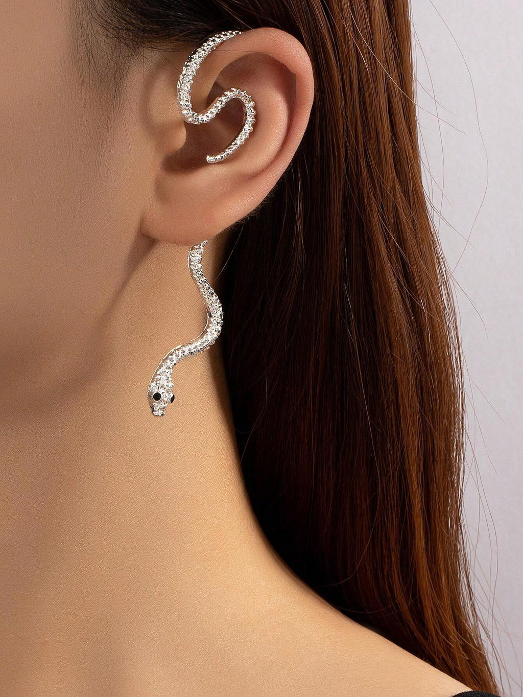 9731 1b-045 Pendiente En Forma De Serpiente Para Mujeres De Uso Diario