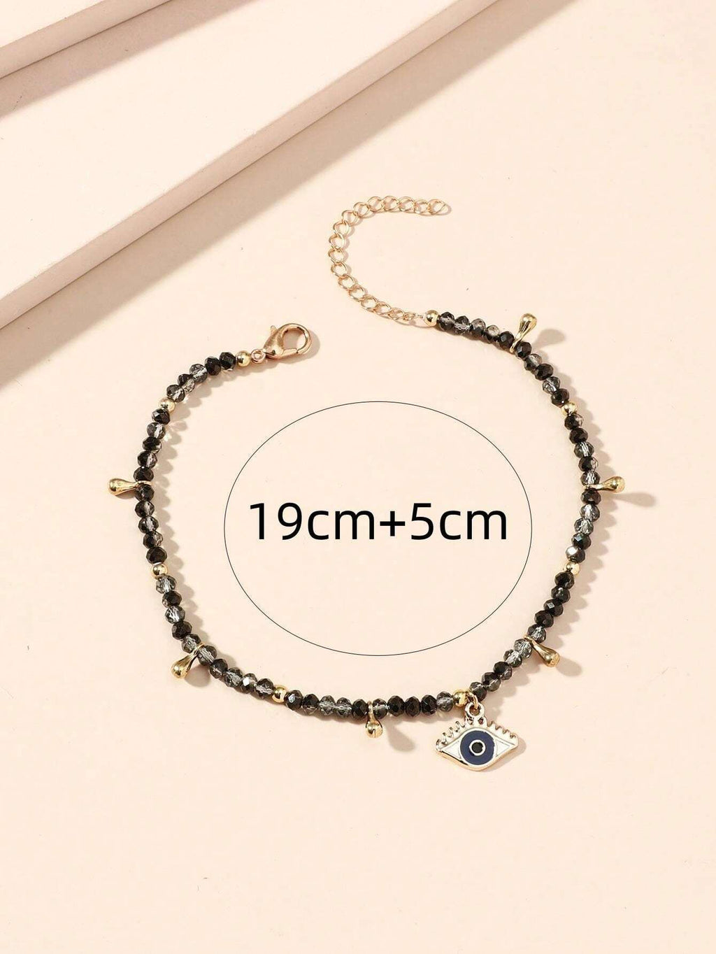 9078 1b-035 Tobillera De Ojo De Cristal Multicolor