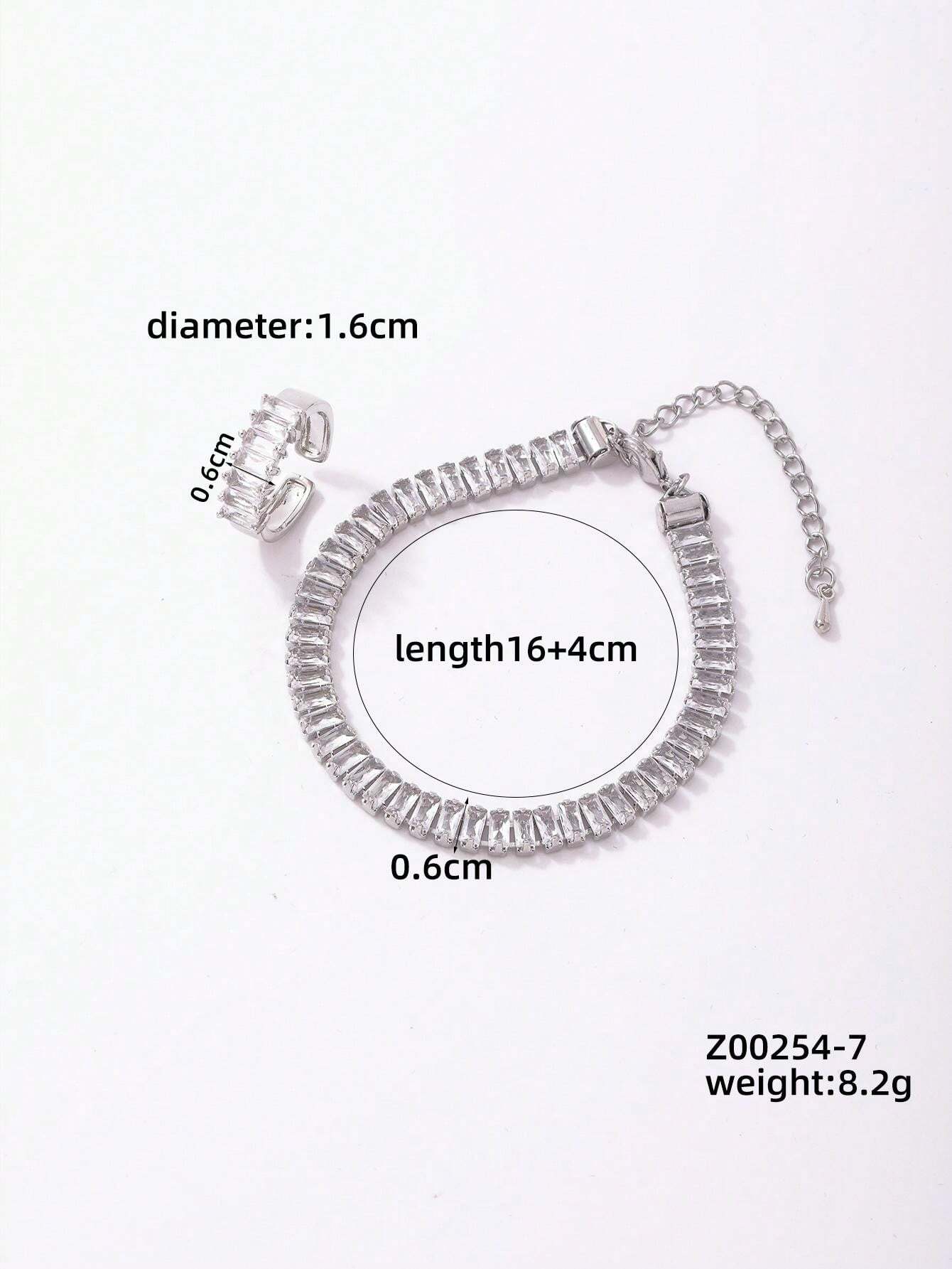 10053 1b-076 Conjunto De Pulsera De Acrílico Y Conjunto De Anillo