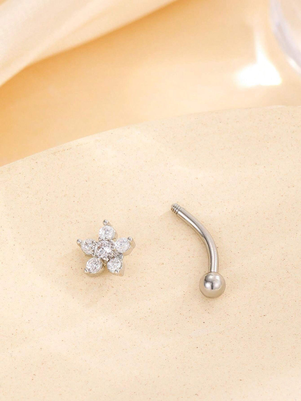 15276 1b-052 1 pieza de material de cobre con forma de flor de ciruelo con microincrustaciones de zirconia