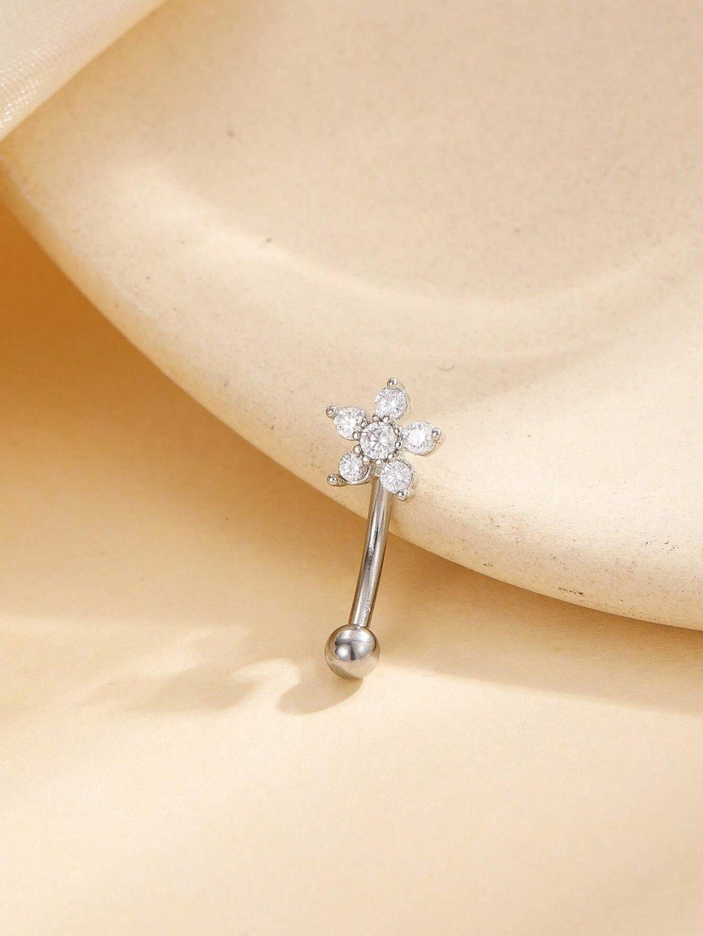 15276 1b-052 1 pieza de material de cobre con forma de flor de ciruelo con microincrustaciones de zirconia