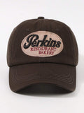 8530 1t-002 Gorra De Béisbol Marrón Para Mujeres Con Diseño De Letra Bordada Y Visera Plana
