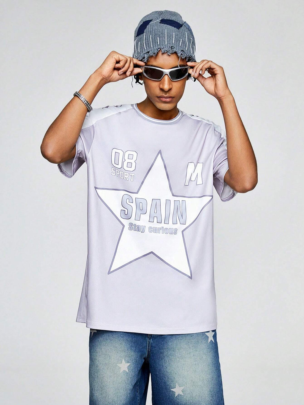 15394 1t-006 Camiseta Holgada Para Hombre 1 Pza