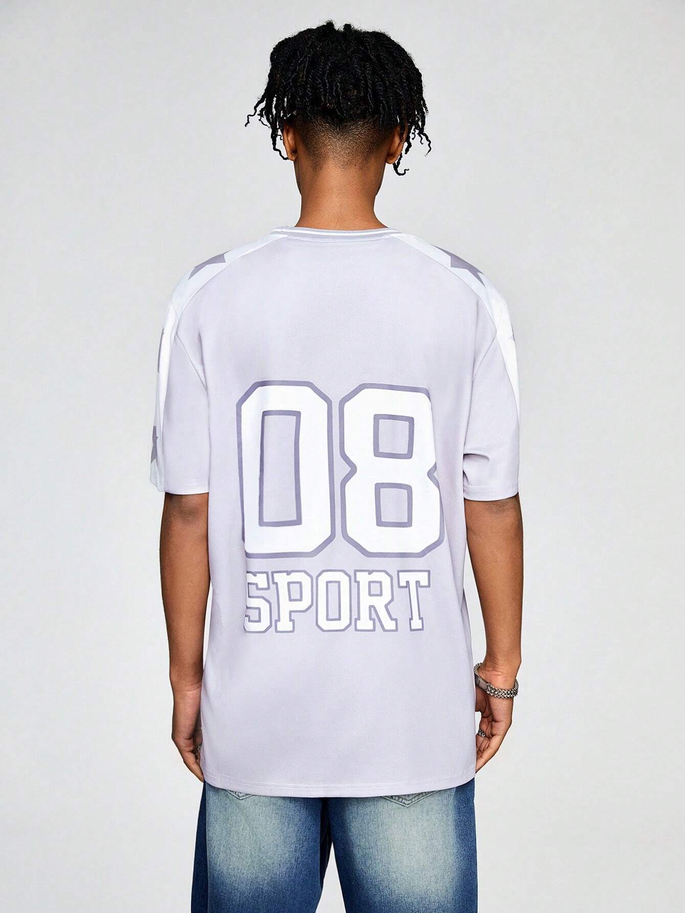15394 1t-006 Camiseta Holgada Para Hombre 1 Pza