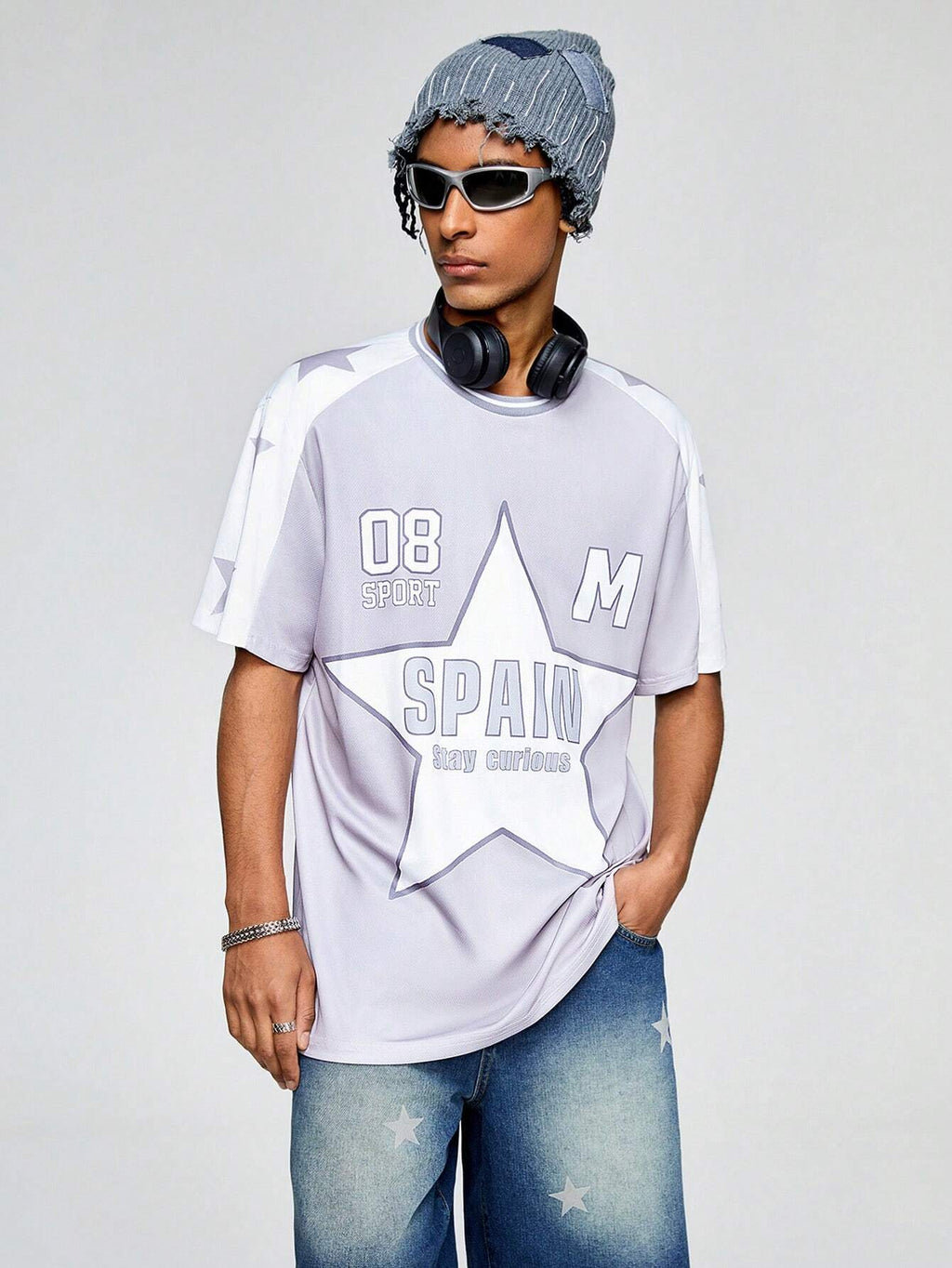 15394 1t-006 Camiseta Holgada Para Hombre 1 Pza