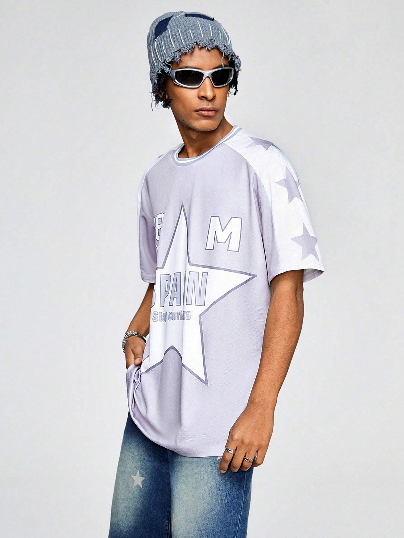 15394 1t-006 Camiseta Holgada Para Hombre 1 Pza