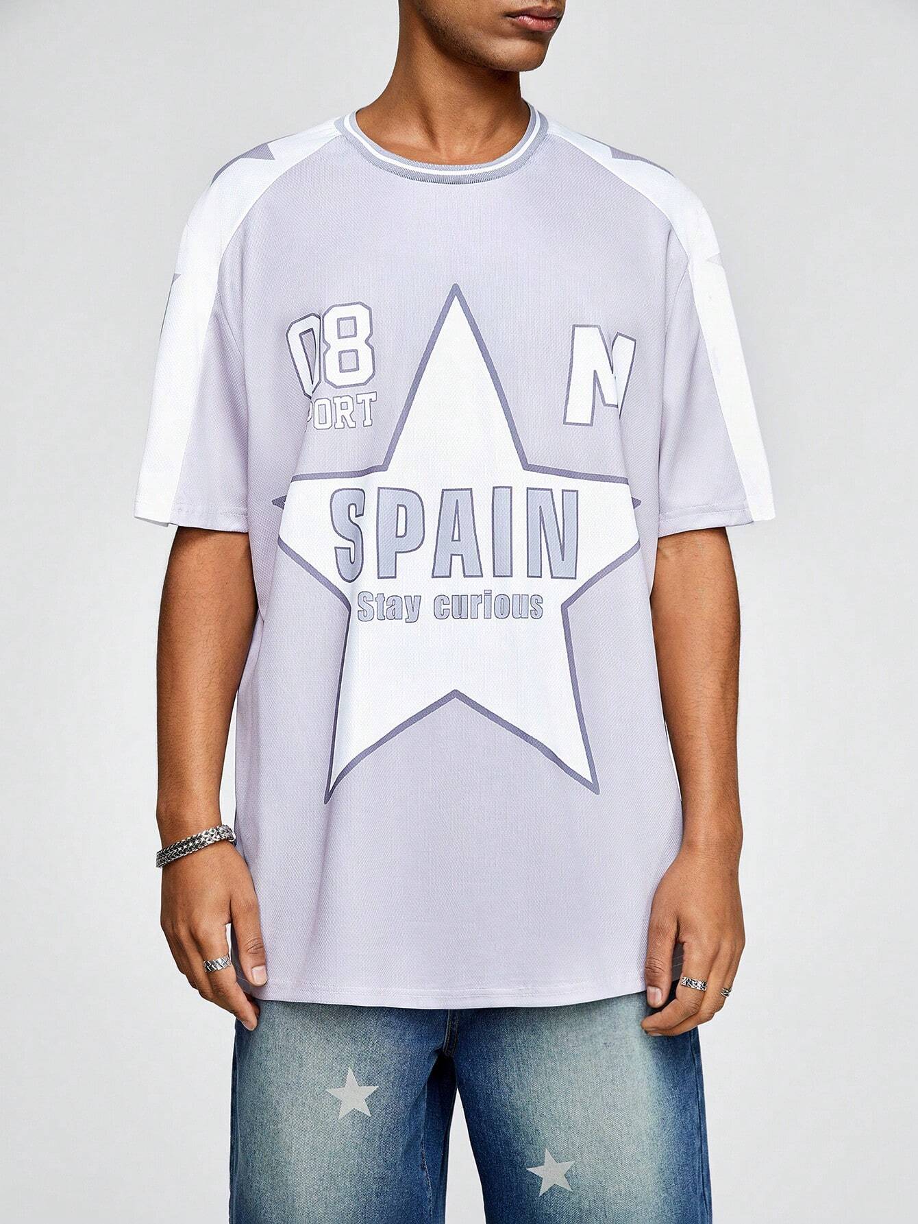 15394 1t-006 Camiseta Holgada Para Hombre 1 Pza