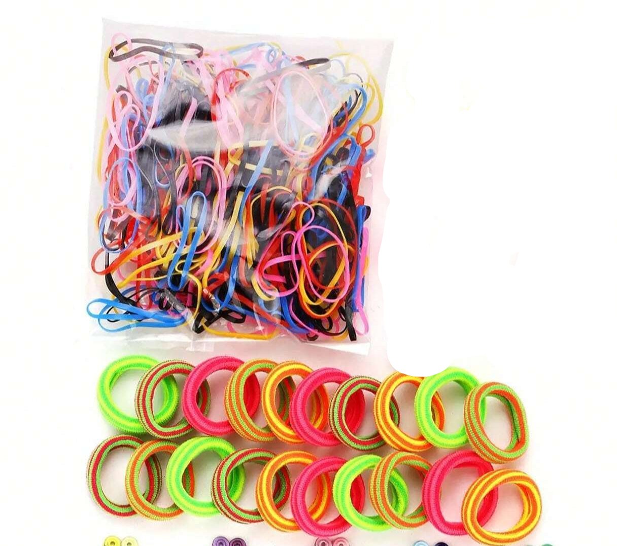 16206 1b-055 Lazos Elásticos Coloridos 250 Pzas