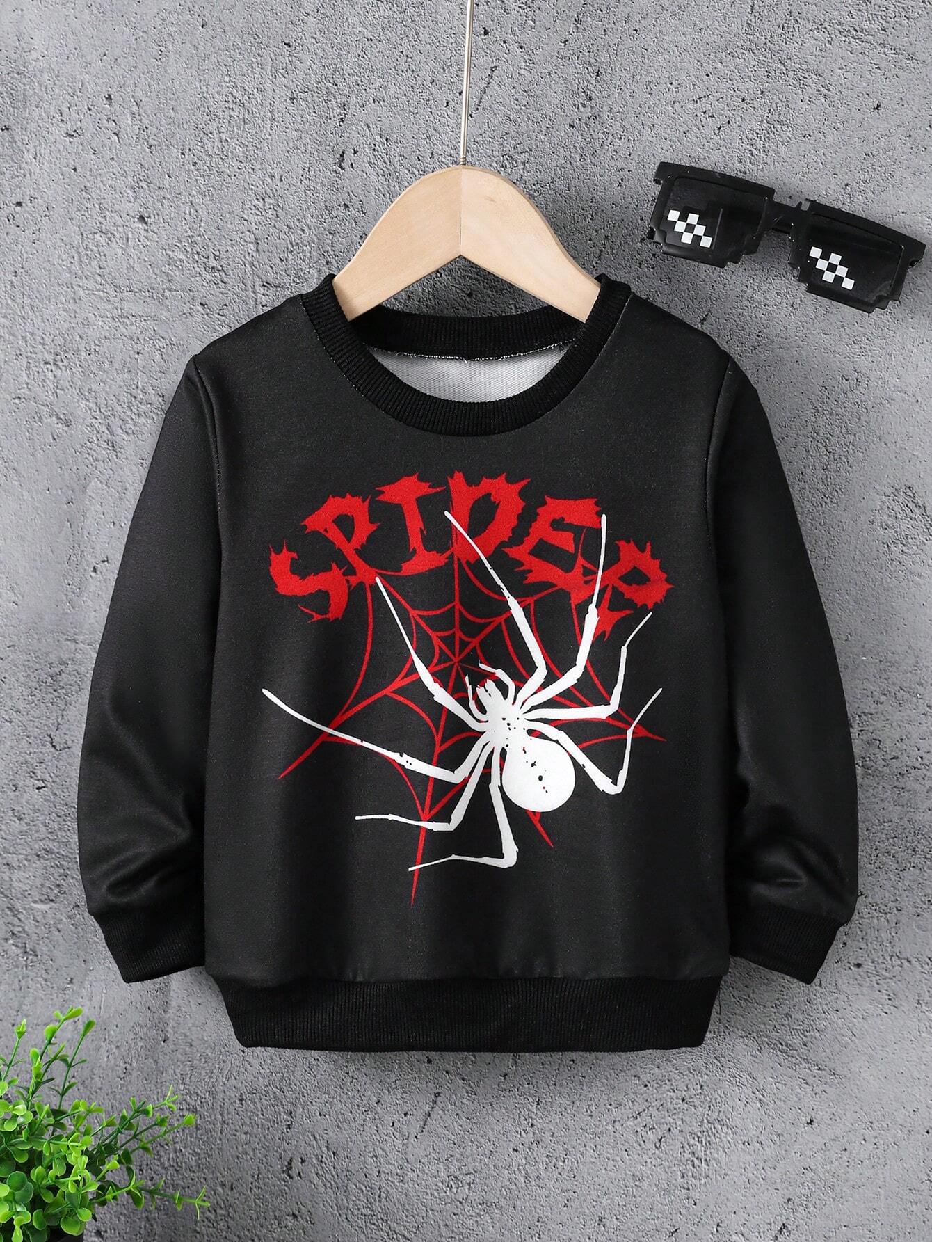 13837 2a-04-20 Sudadera Con Estampado De Araña 1 Pza