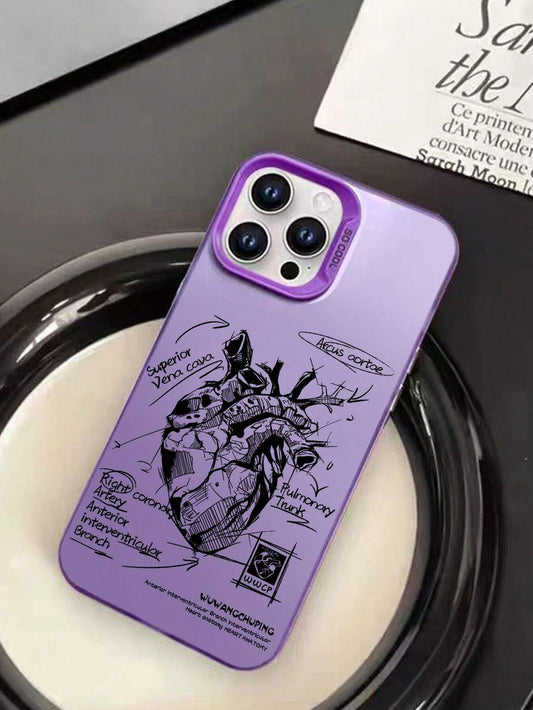 10198 b01-30 Funda para iPhone con impresión de corazón