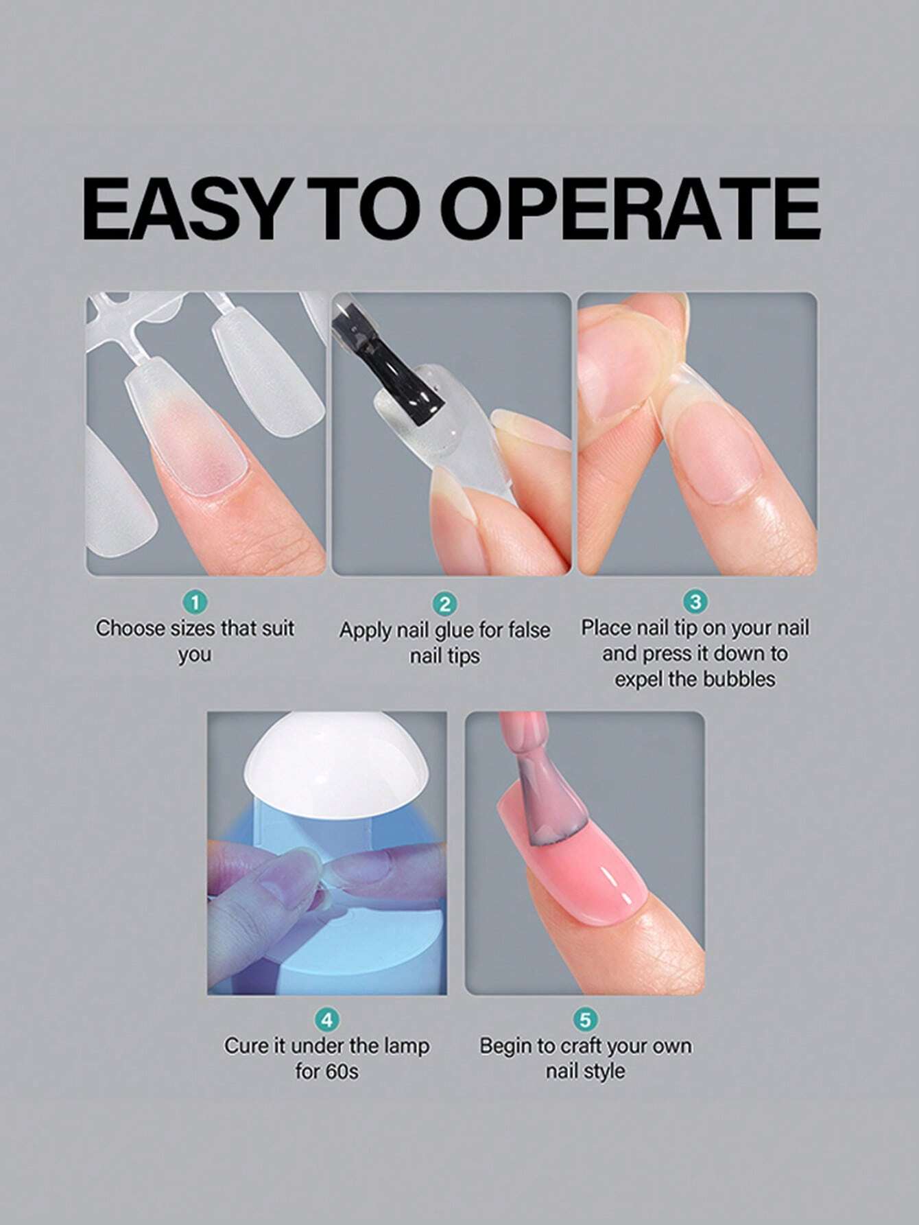 14416 1b-022 Uñas postizas 240 Unidades