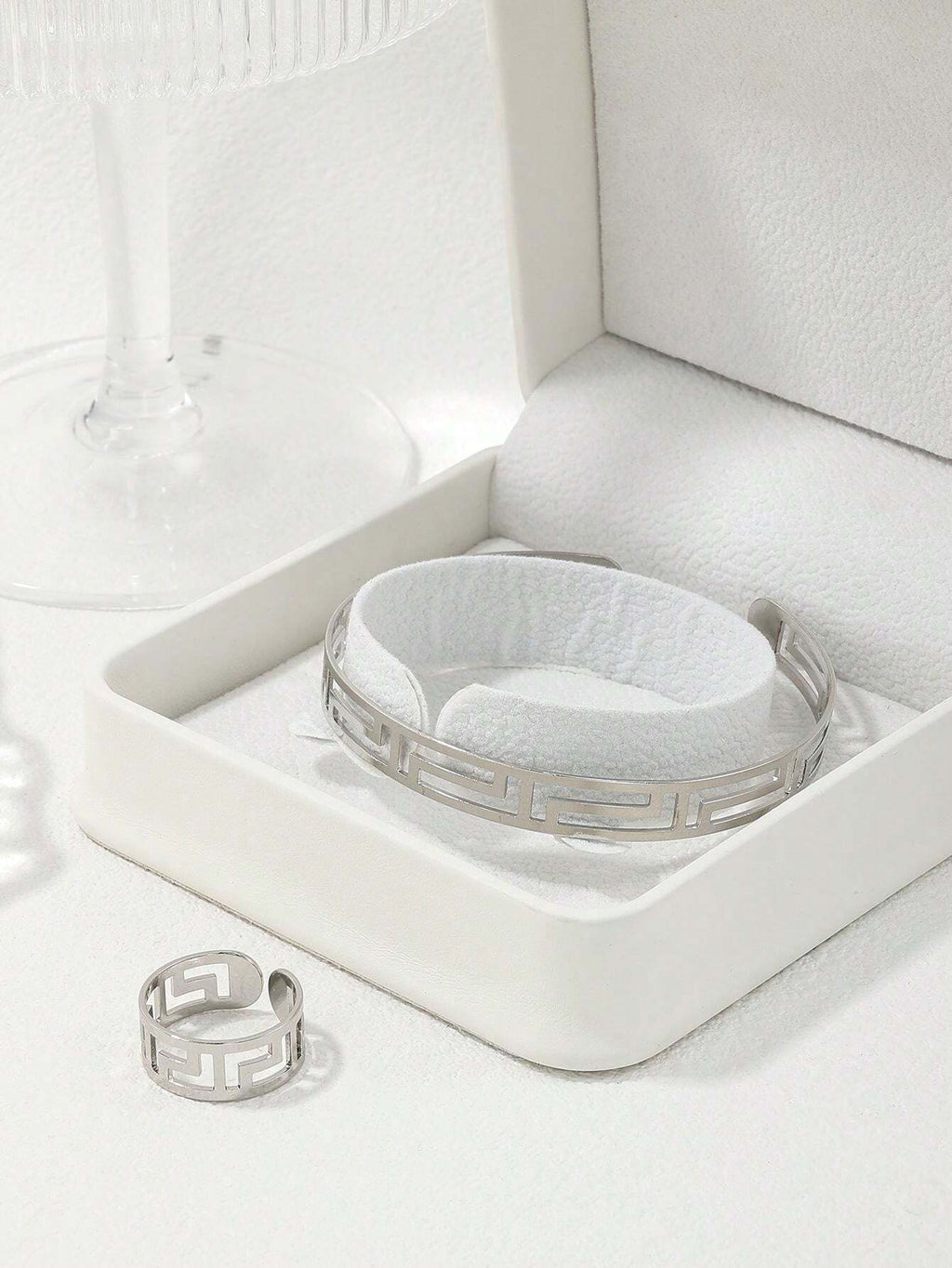 10054 1b-076 Conjunto De Anillo Y Pulsera