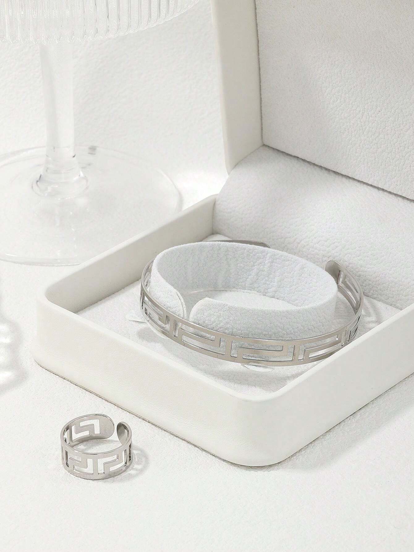 10054 1b-076 Conjunto De Anillo Y Pulsera