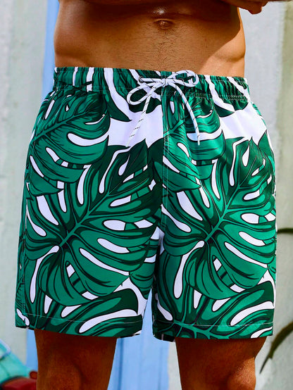 12584 1a-059 Short Playa Con Estampado Tropical Para Hombre 1 Pza