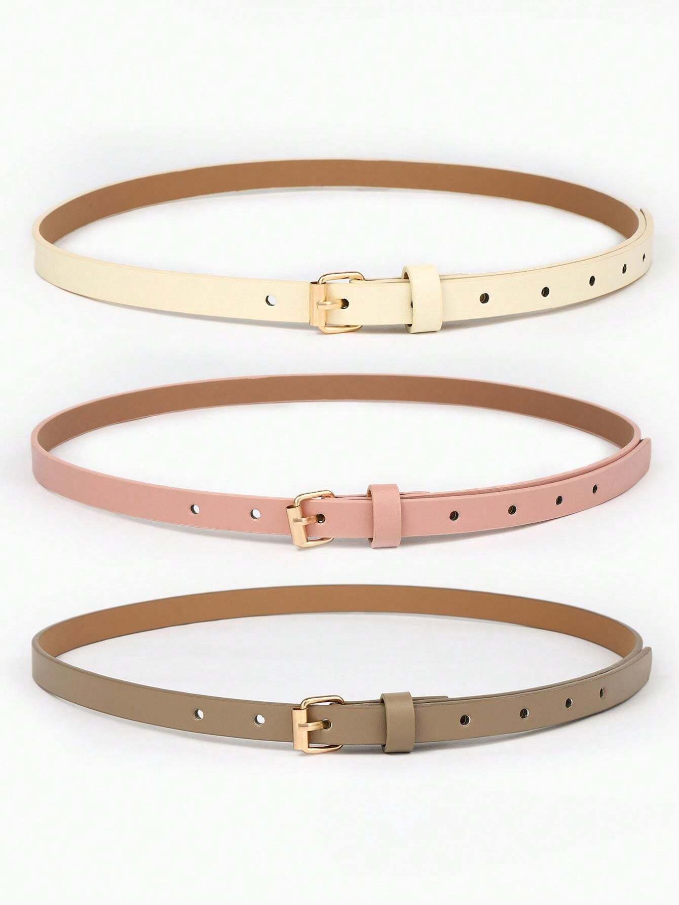 10202 1a-002 Cinturones Femeninos De Moda Y Versátiles Con Hebilla Cuadrada