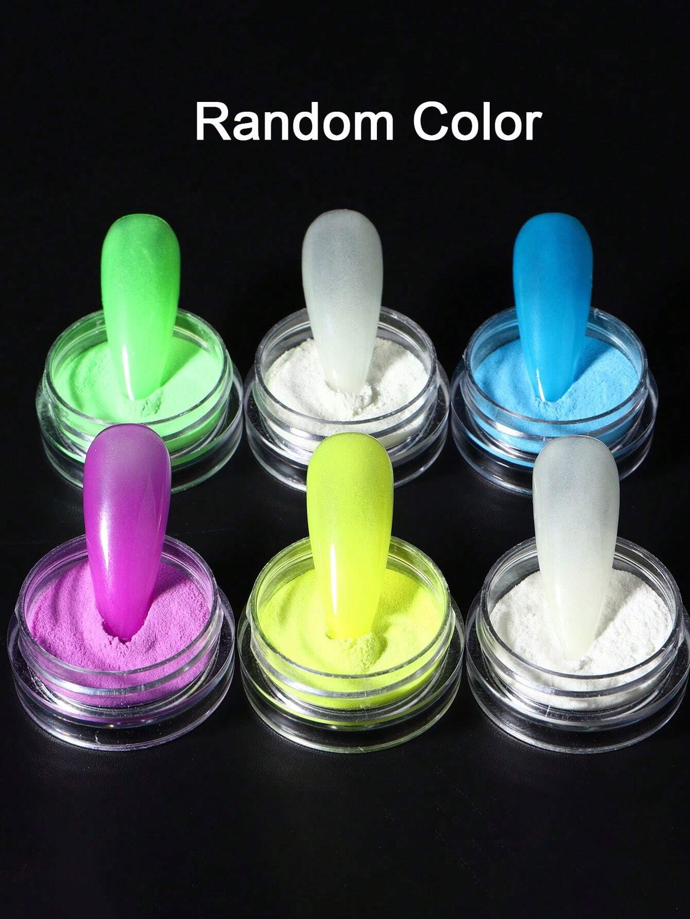 13382 1b-014 Botellas de polvo de uñas 6 Pzas