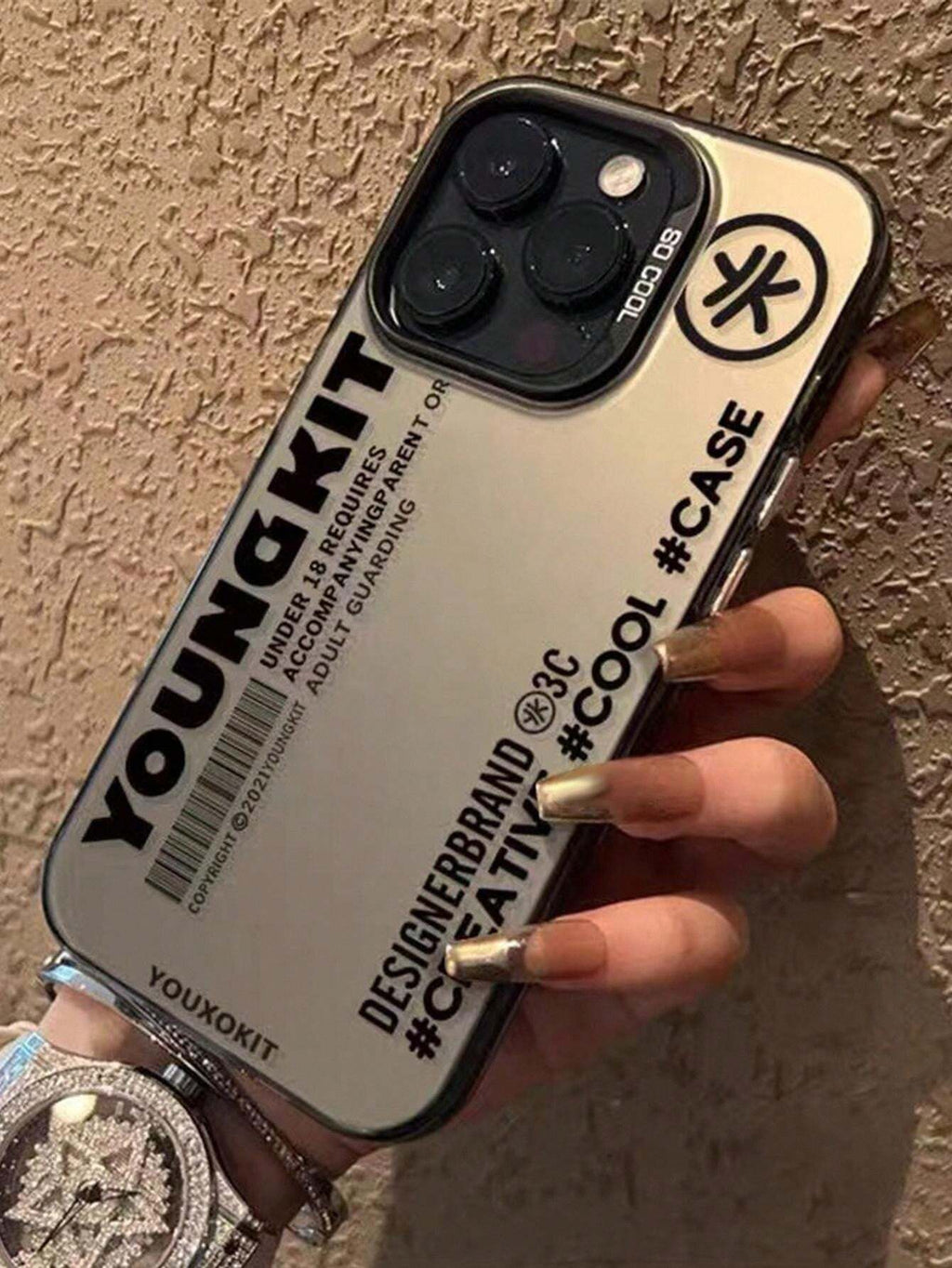 10185 2t-014 Funda para iPhone Material Transparente Negro
