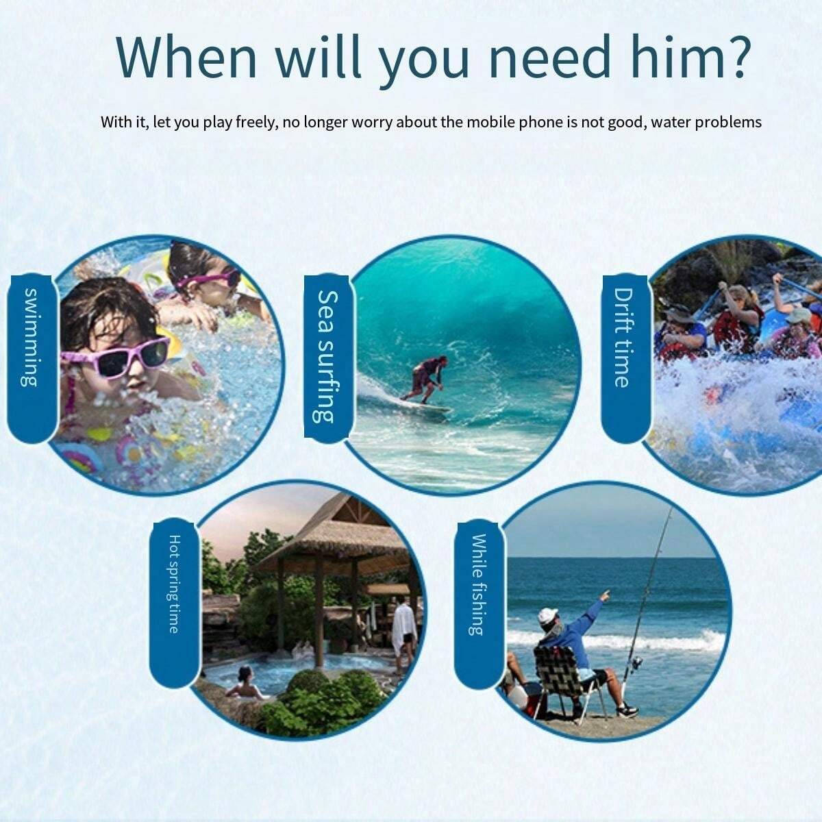 10112 2t-338 Una Bolsa Para Teléfono Luminosa Impermeable