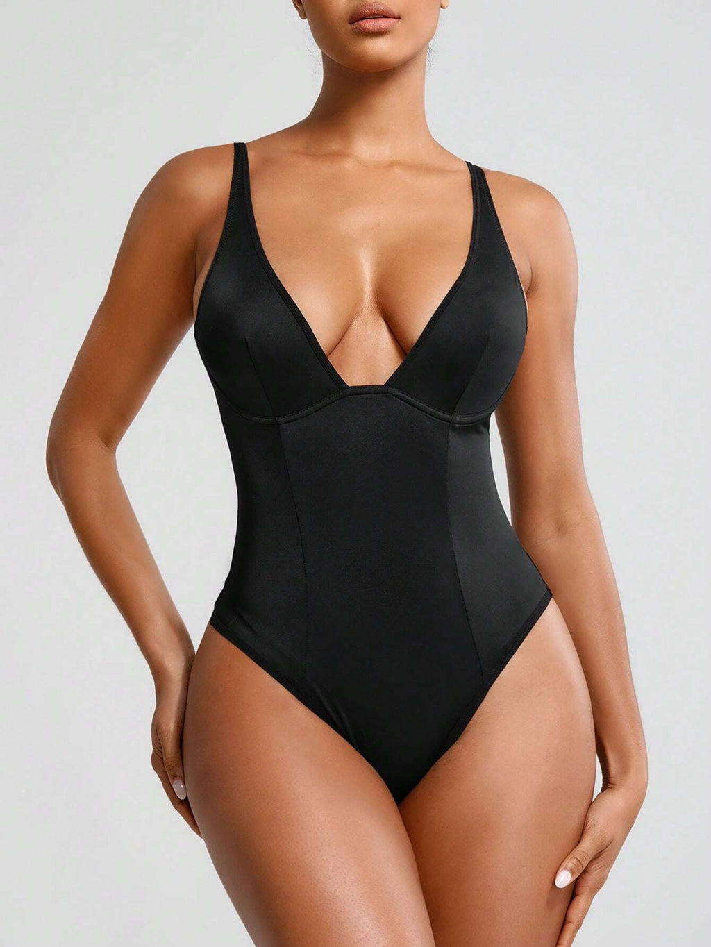 17153 1a-038 Body Con Escote En V 2 Pzas