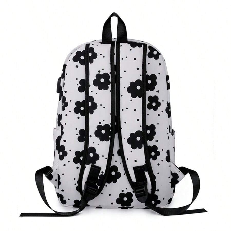 9918 1t-002 Mochila Funcional Ligera Con Estampado Floral