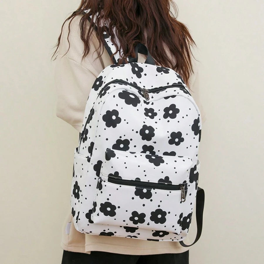 9918 1t-002 Mochila Funcional Ligera Con Estampado Floral